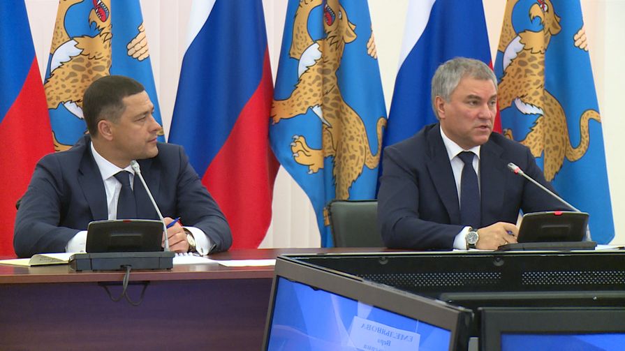 Псковскую область с рабочим визитом посетил председатель Госдумы Вячеслав Володин