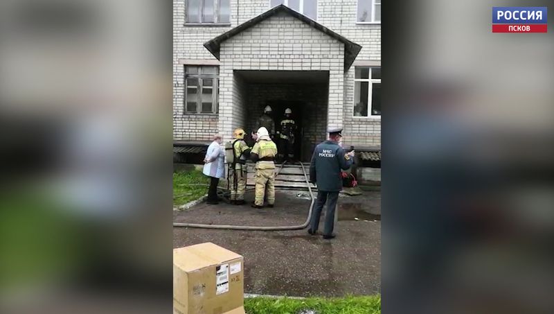 В Психиатрической больнице в Богданово произошел пожар